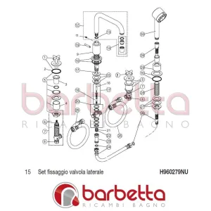 SET FISSAGGIO VALVOLA LATERALE IQ IDEAL STANDARD H960279NU