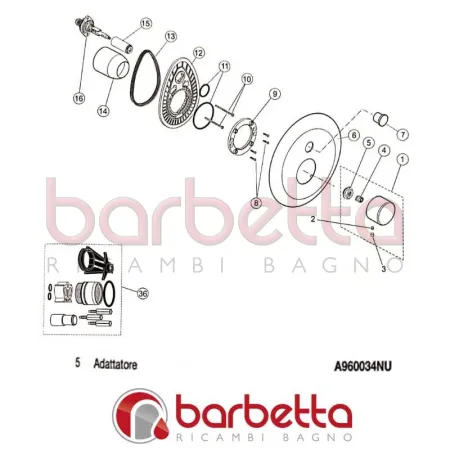 ADATTATORE IQ IDEAL STANDARD A960034NU