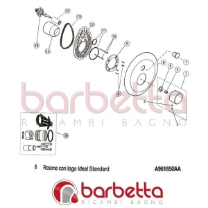 ROSONE CON LOGO IQ IDEAL STANDARD A961850AA