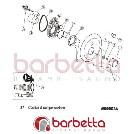 CORNICE DI COMPENSAZIONE IQ IDEAL STANDARD A961657AA