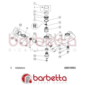 ADATTATORE IQ IDEAL STANDARD A960190NU