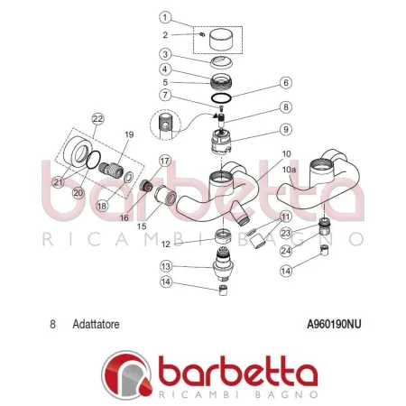 ADATTATORE IQ IDEAL STANDARD A960190NU