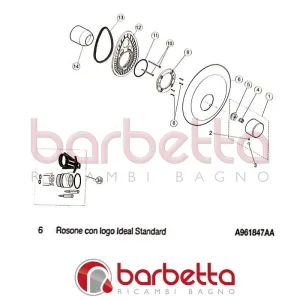 ROSONE CON LOGO IQ IDEAL STANDARD A961847AA