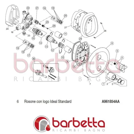 ROSONE CON LOGO IQ IDEAL STANDARD A961854AA
