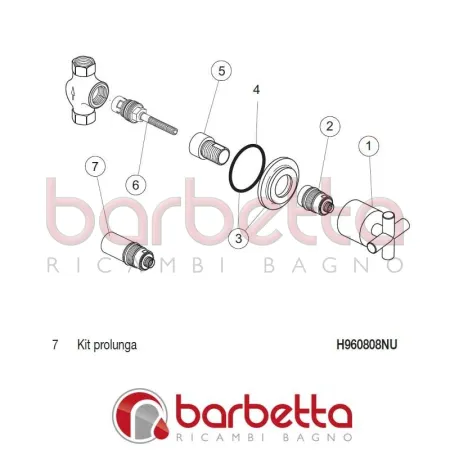 KIT PROLUNGA IQ IDEAL STANDARD H960808NU