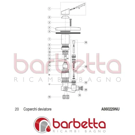COPERCHI DEVIATORE IPNOS IDEAL STANDARD A860229NU