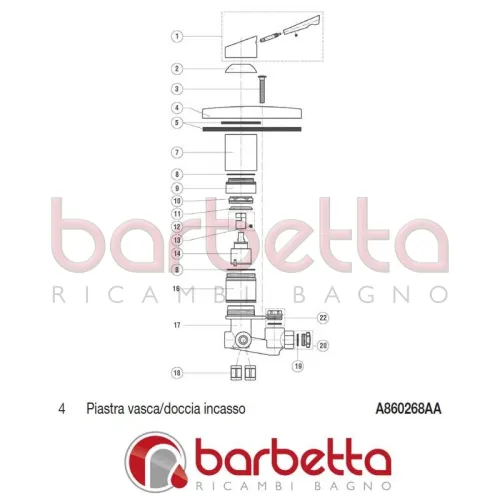 PIASTRA VASCA/DOCCIA INCASSO IPNOS IDEAL STANDARD A860268AA