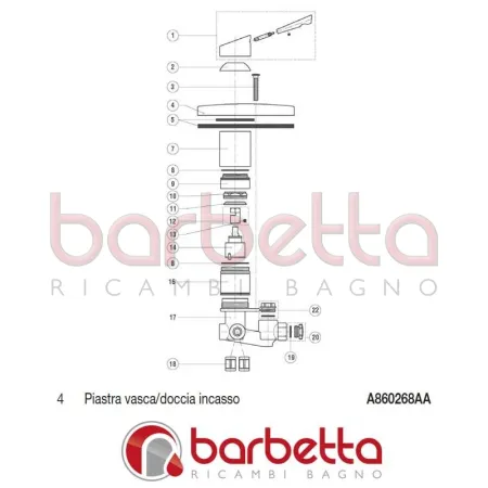 PIASTRA VASCA/DOCCIA INCASSO IPNOS IDEAL STANDARD A860268AA