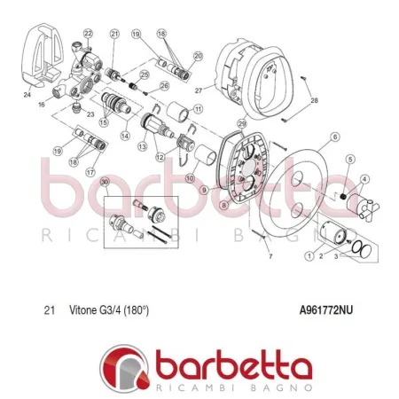 VITONE RICAMBIO IQ IDEAL STANDARD A961772NU