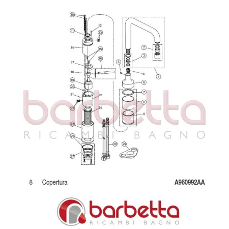 COPERTURA IQ IDEAL STANDARD A960992AA