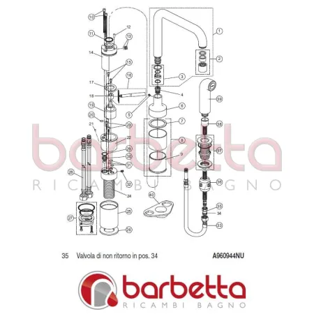 VALVOLA DI NON RITORNO IQ IDEAL STANDARD A960944NU