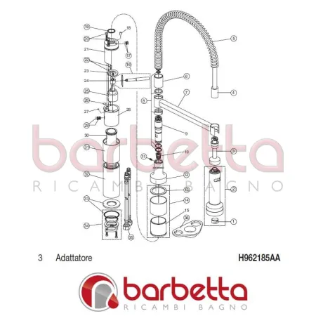 ADATTATORE IQ IDEAL STANDARD H962185AA