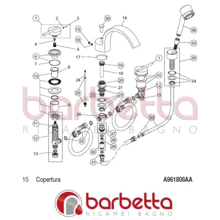 COPERTURA GLANCE IDEAL STANDARD A961808AA