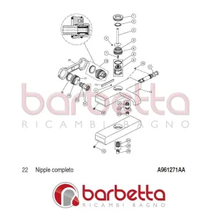 NIPPLE COMPLETO GLANCE IDEAL STANDARD A961271AA