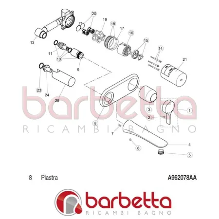 PIASTRA MELANGE IDEAL STANDARD A962078AA