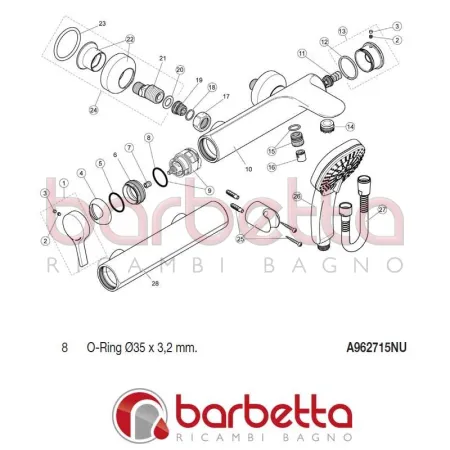 O-RING 35X3.2 MM MELANGE IDEAL STANDARD A962751NU