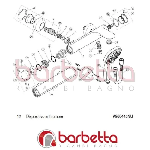 DISPOSITIVO ANTIRUMORE MELANGE IDEAL STANDARD A960445NU