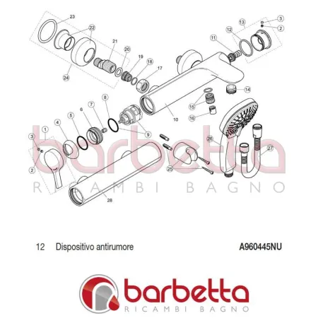 DISPOSITIVO ANTIRUMORE MELANGE IDEAL STANDARD A960445NU