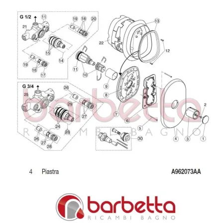 PIASTRA MELANGE IDEAL STANDARD A962073AA