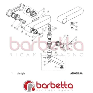 MANIGLIA MOMENTS IDEAL STANDARD A960887AA