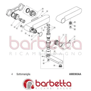 SOTTOMANIGLIA MOMENTS IDEAL STANDARD A960363AA