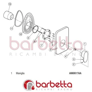 MANIGLIA MOMENTS IDEAL STANDARD A960617AA