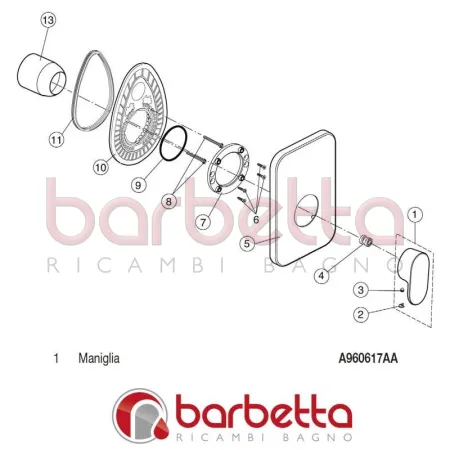 MANIGLIA MOMENTS IDEAL STANDARD A960617AA