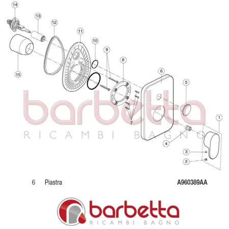 PIASTRA MOMENTS IDEAL STANDARD A960389AA