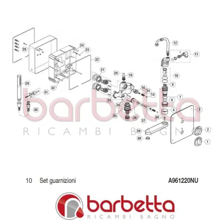 SET GUARNIZIONI MOMENTS IDEAL STANDARD A961220NU
