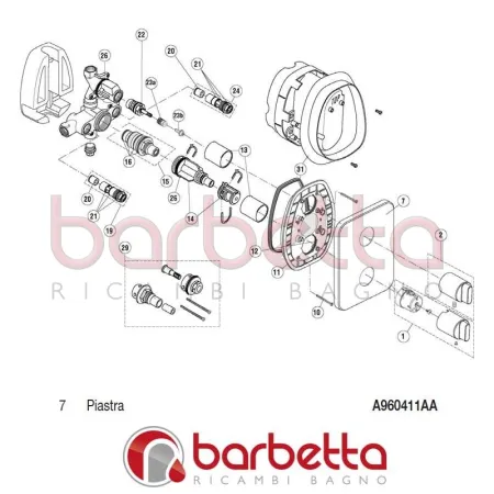 PIASTRA MOMENTS IDEAL STANDARD A960411AA