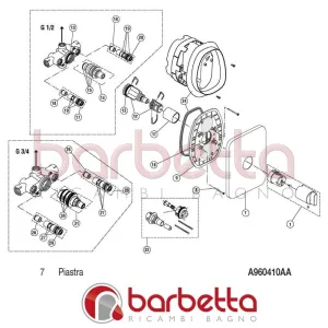 PIASTRA MOMENTS IDEAL STANDARD A960410AA