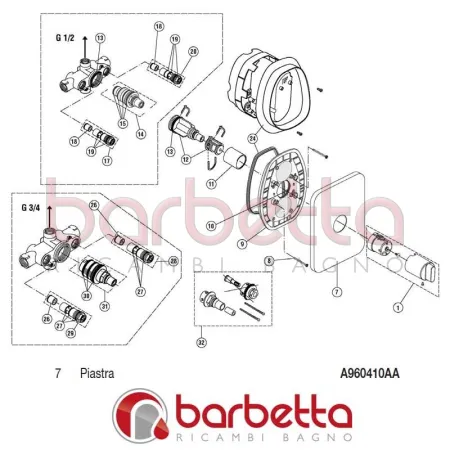 PIASTRA MOMENTS IDEAL STANDARD A960410AA