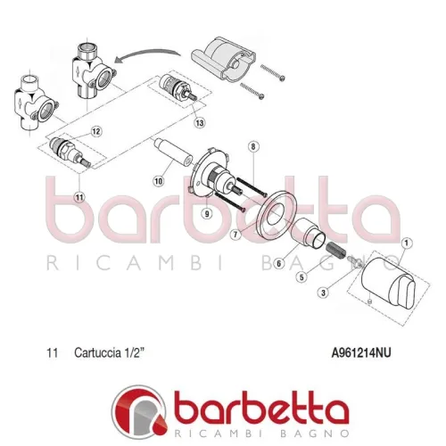 CARTUCCIA 1/2" MOMENTS IDEAL STANDARD A961214NU