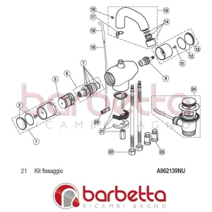 KIT FISSAGGIO NEWSON IDEAL STANDARD A962139NU