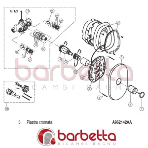 PIASTRA CROMATA NEWSON IDEAL STANDARD A962142AA