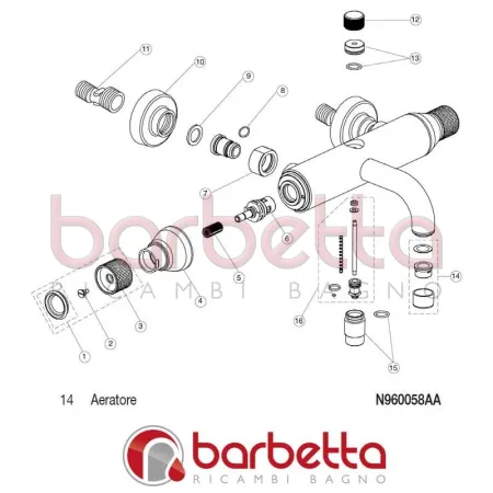 AERATORE NEWSON IDEAL STANDARD N960058AA
