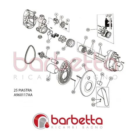 PIASTRA CERA + IDEAL STANDARD A960117AA