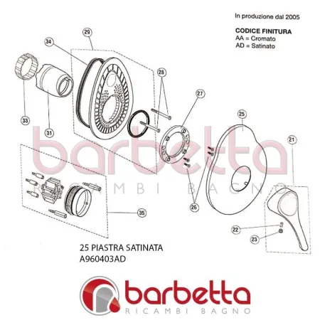 PIASTRA SATINATA CERAMIX 60'S IDEAL STANDARD A960403AD