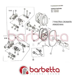 PIASTRA CROMATA CERAMIX STYLE IDEAL STANDARD A960054AA