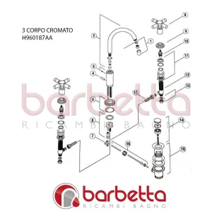 CORPO CROMATO ATHYS IDEAL STANDARD H960187AA