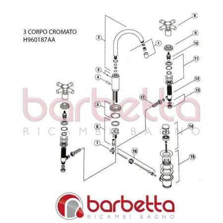 CORPO CROMATO ATHYS IDEAL STANDARD H960187AA