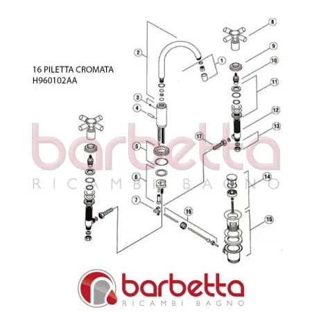 PILETTA CROMATA ATHYS IDEAL STANDARD H960102AA