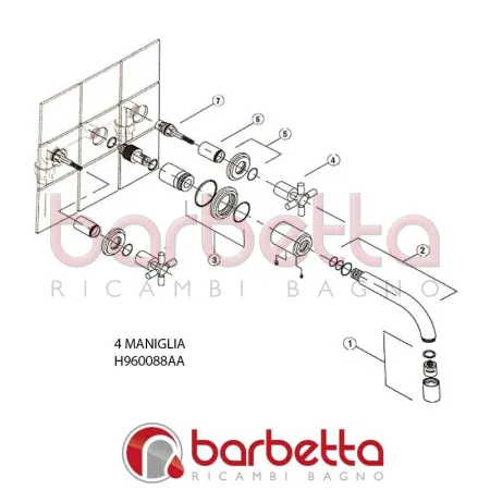 MANIGLIA ATHYS IDEAL STANDARD H960088AA