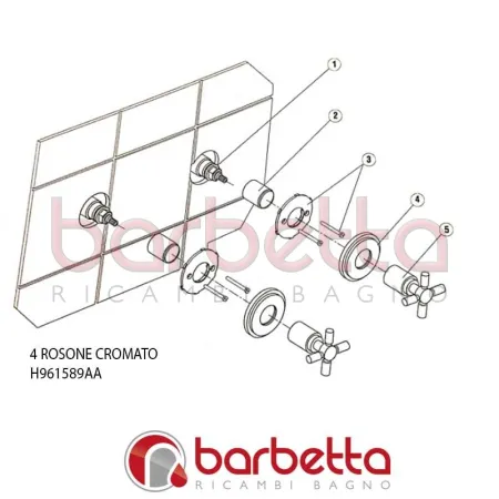 ROSONE CROMATO ATHYS IDEAL STANDARD H961589AA