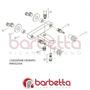 DEVIATORE CROMATO ATHYS IDEAL STANDARD H960323AA