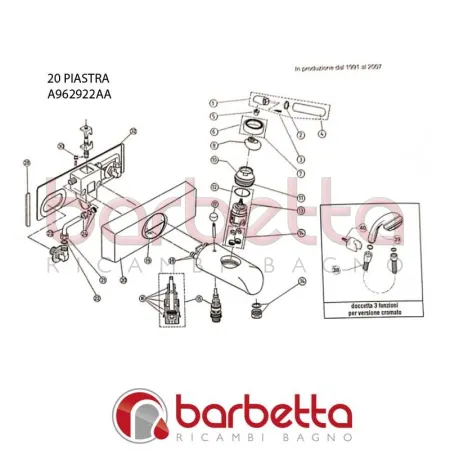 PIASTRA NEUTRA CLASS IDEAL STANDARD A962922AA