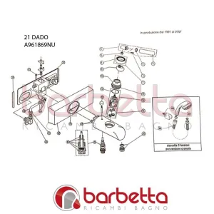DADO 3/8" PER CURVA RAME CLASS IDEAL STANDARD A961869NU