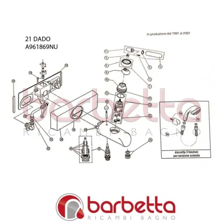 DADO 3/8" PER CURVA RAME CLASS IDEAL STANDARD A961869NU