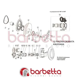 PIASTRA CROMATA CLASS IDEAL STANDARD A963504AA