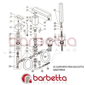 SUPPORTO PER DOCCETTA CUBIC IDEAL STANDARD A860798AA